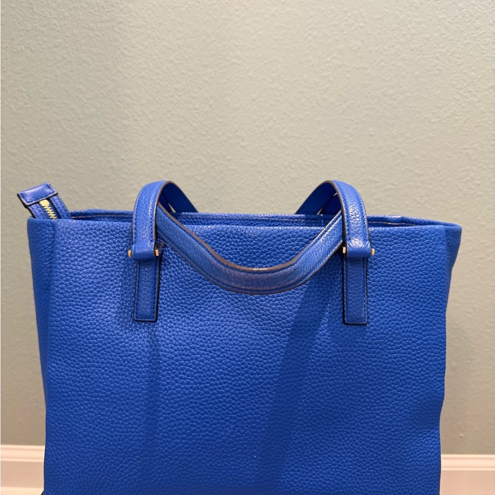 Kate Spade blue pebbled large leather tote - Picture 3 of 13
